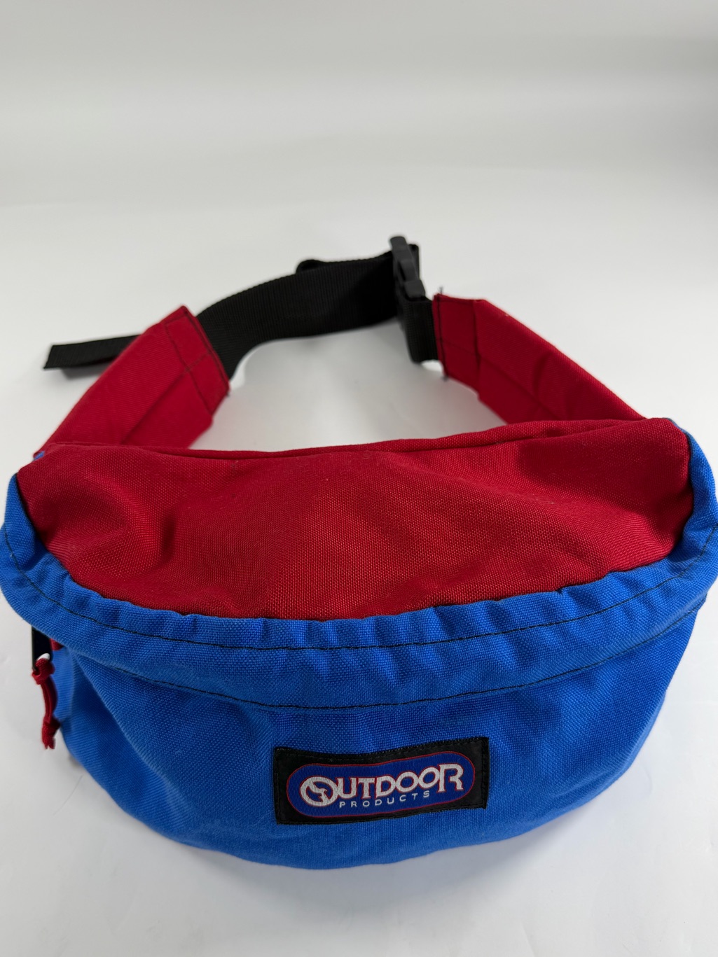 Vintage Outdoor Products Colorblock Fanny Pack Waist Bag Blue Red 90s Hip Pack